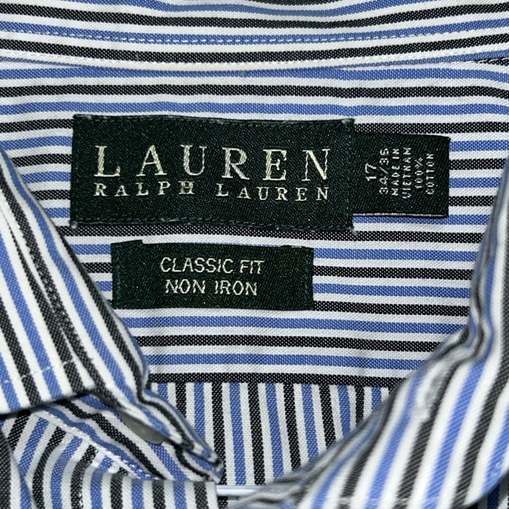Lauren Ralph Lauren Blue and White Striped‎ Casual Shirt